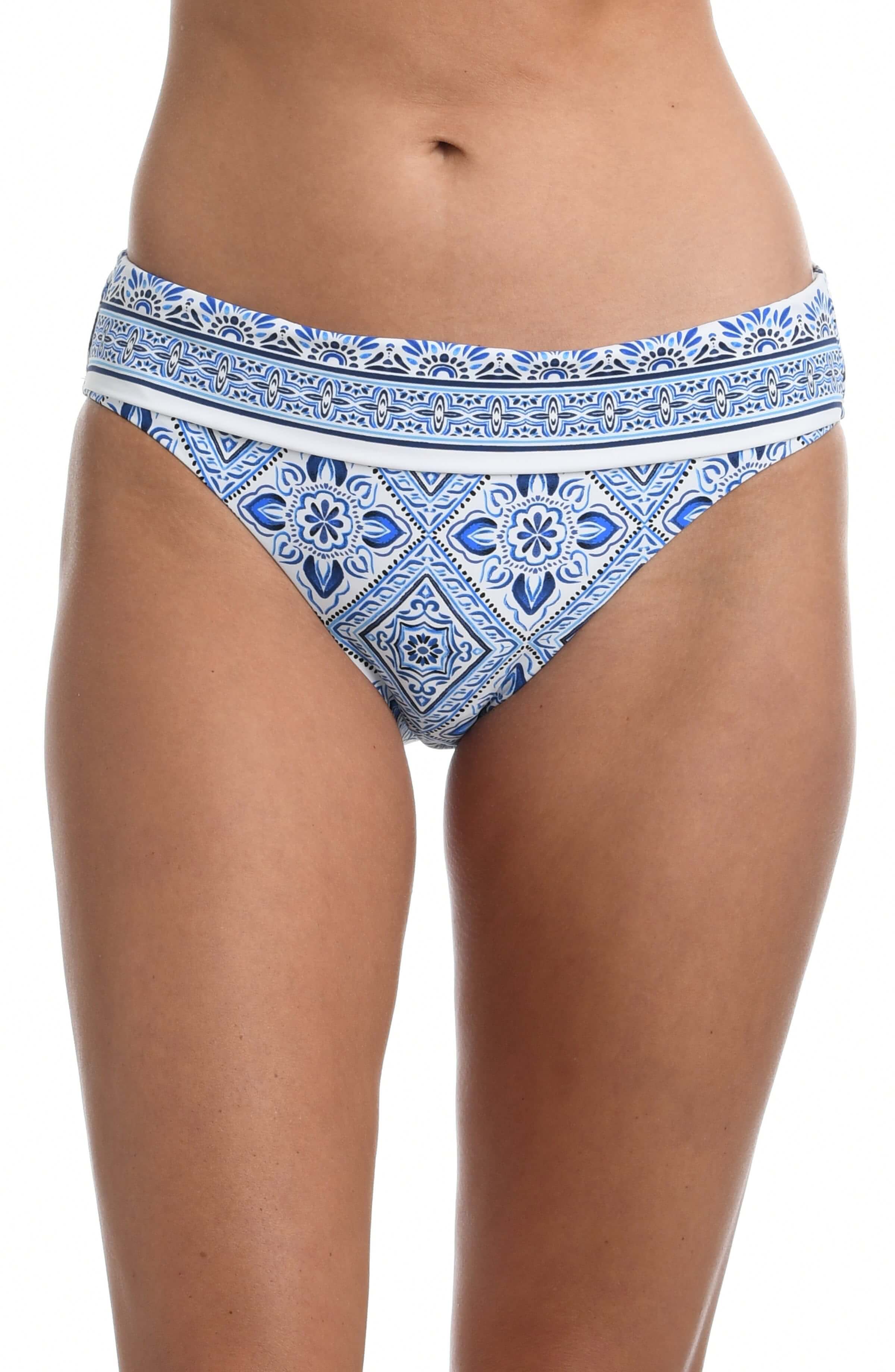 Mediterranean Breeze Banded Hipster Bottom (Final Sale)