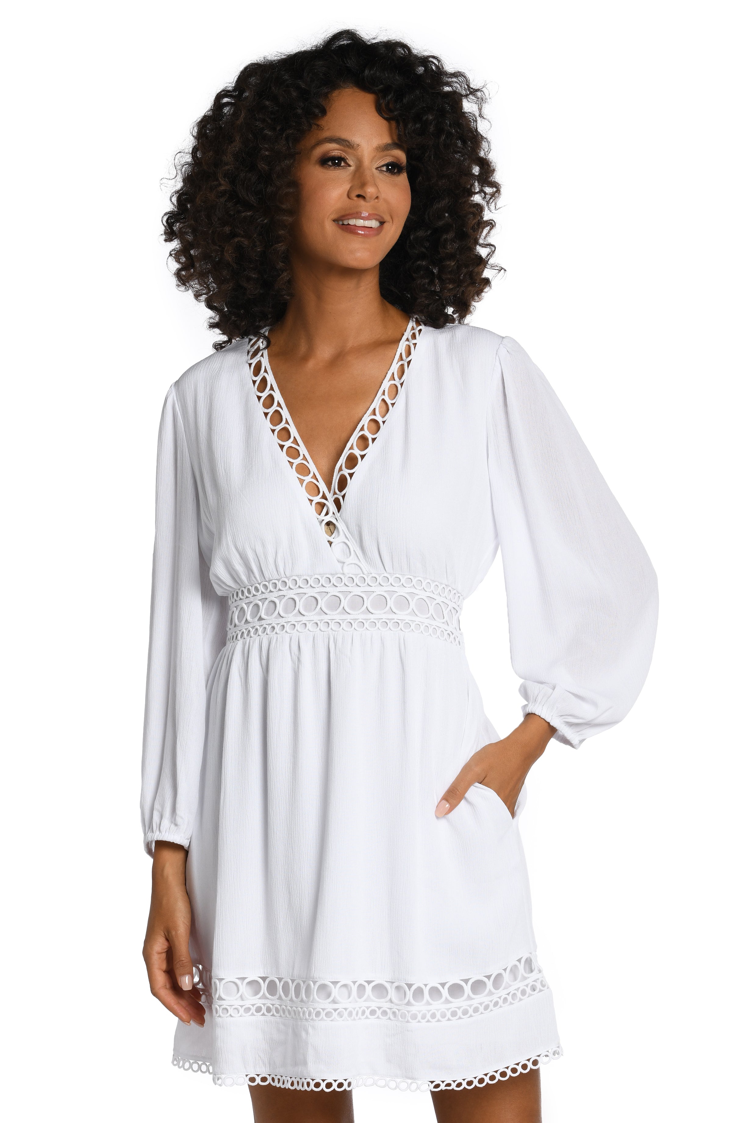 Illusion Covers V-Neck Dress Cover Up - FINAL SALE