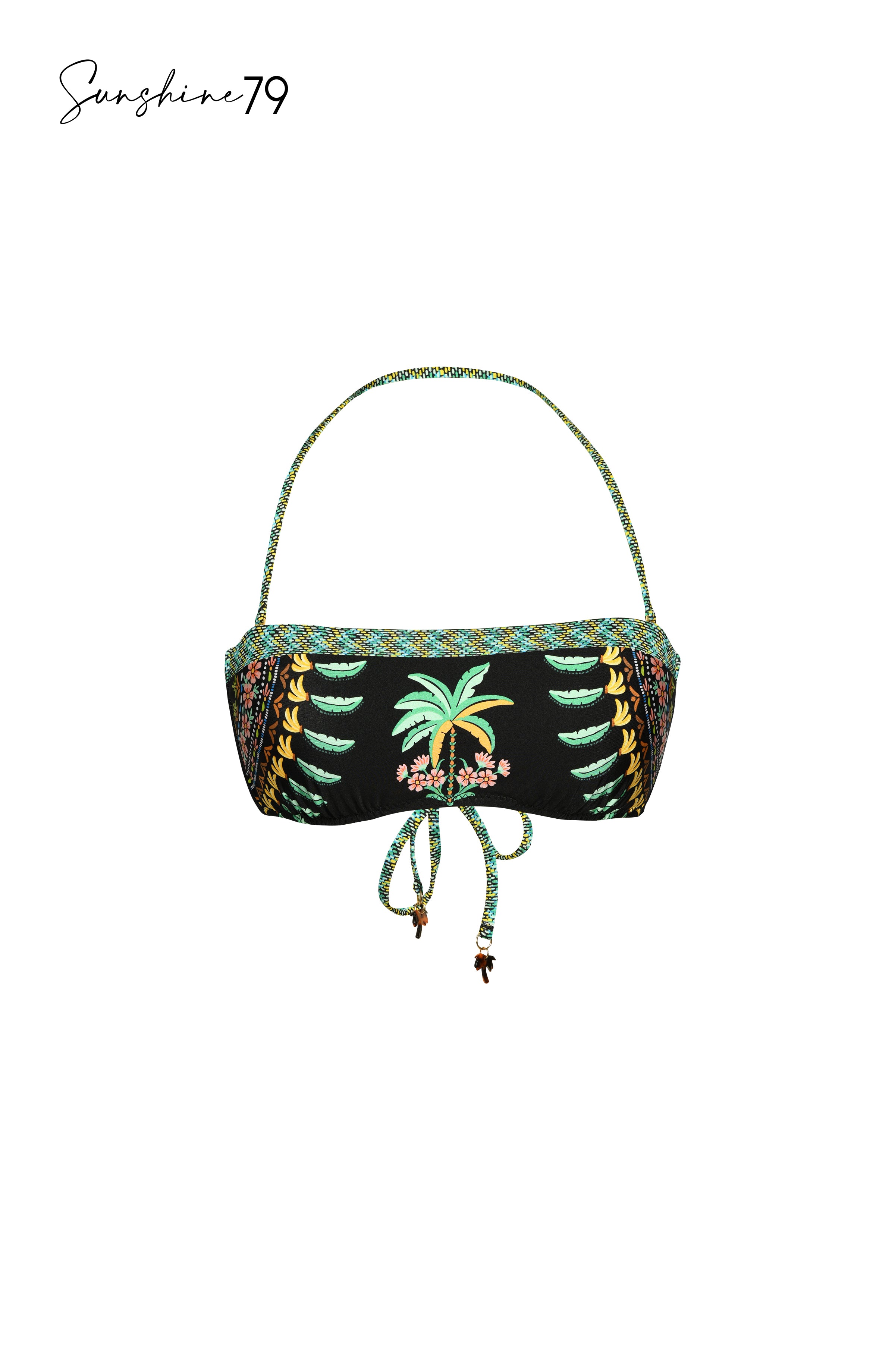 Sunshine 79 Palm Tree Paradise Twist Bandeau Bikini Top - FINAL SALE