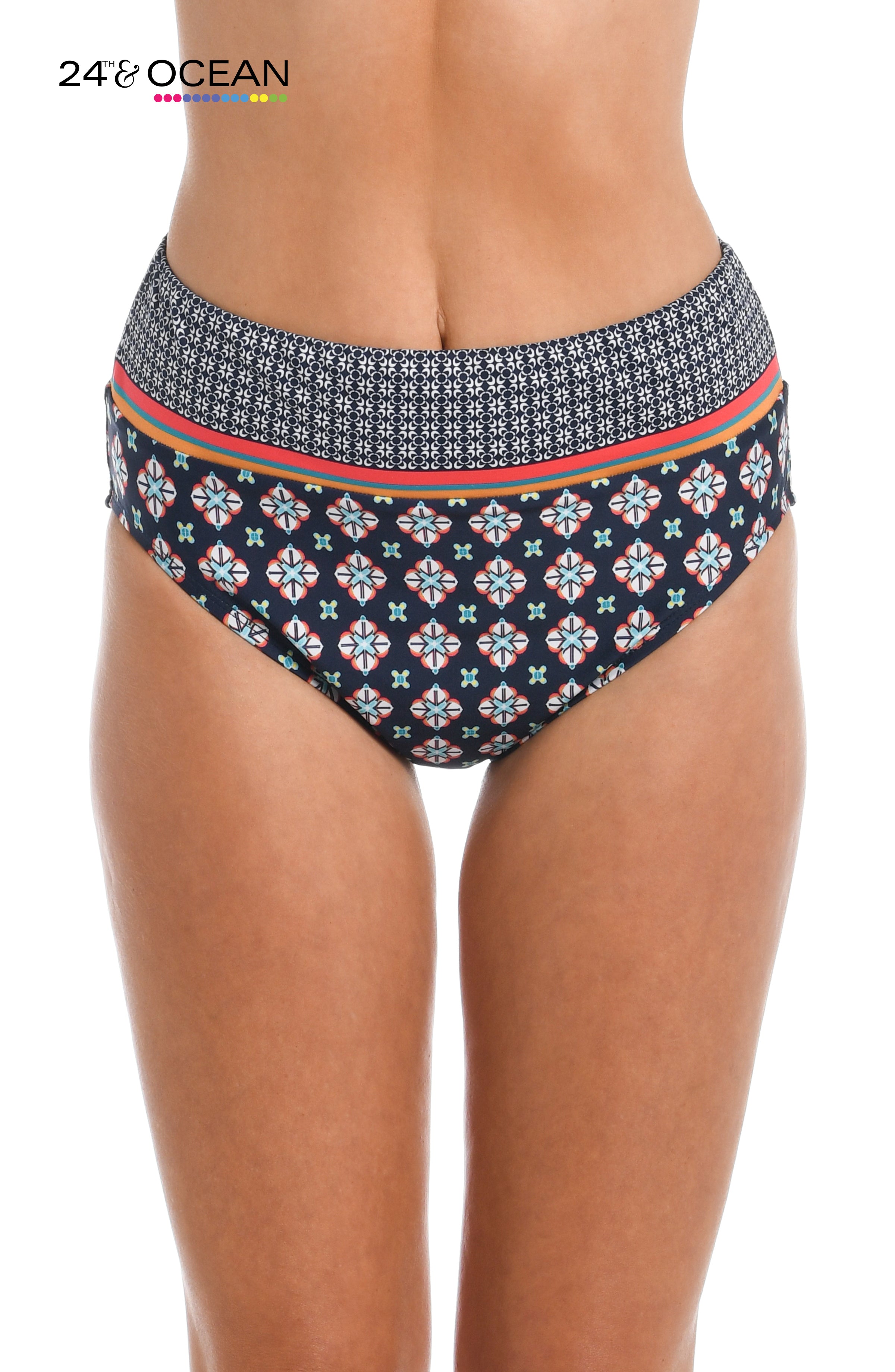 24th & Ocean Alexandria Tile High Waist Bottom - FINAL SALE