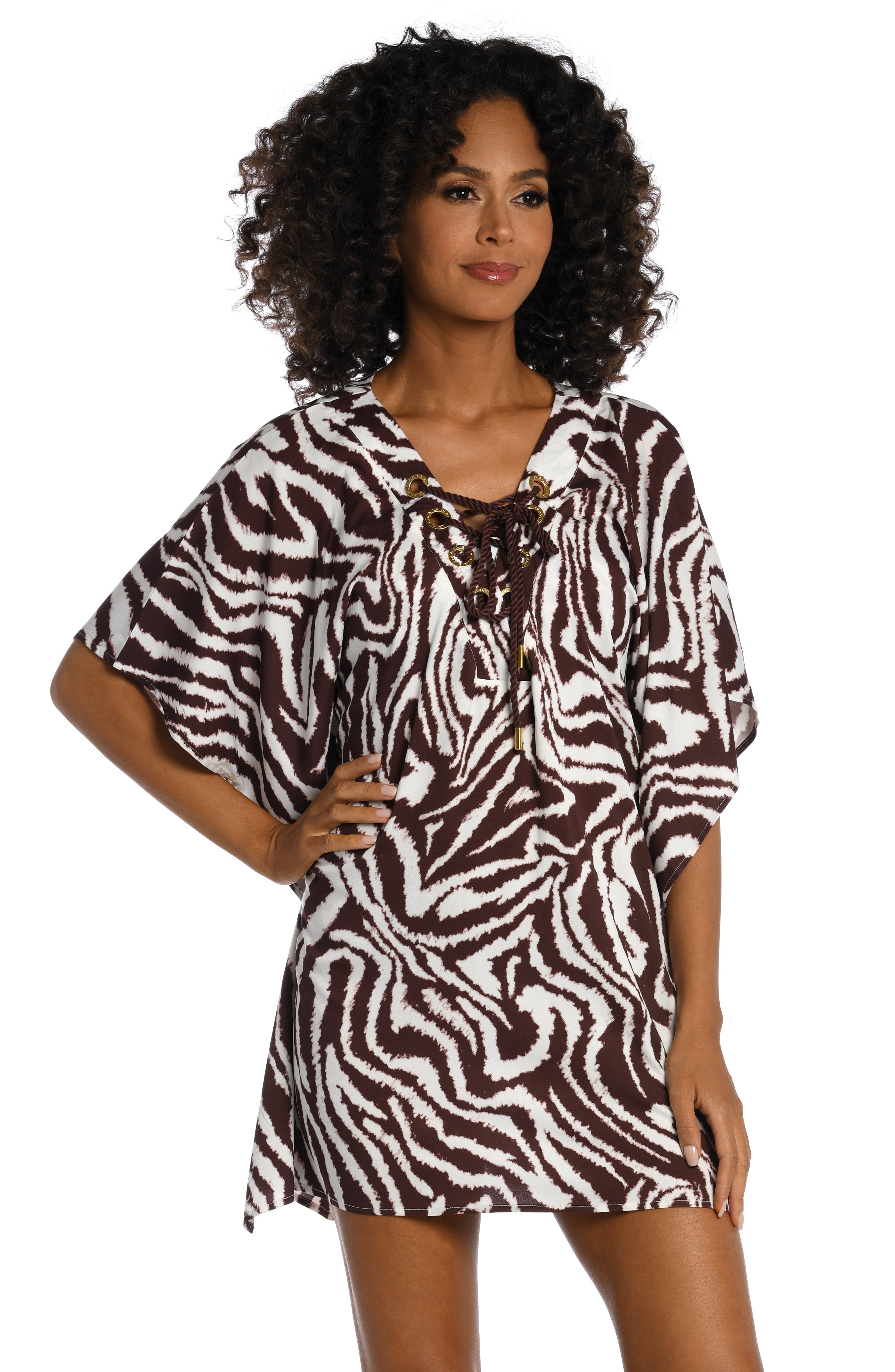 Fierce Lines V-Neck Caftan (Final Sale)