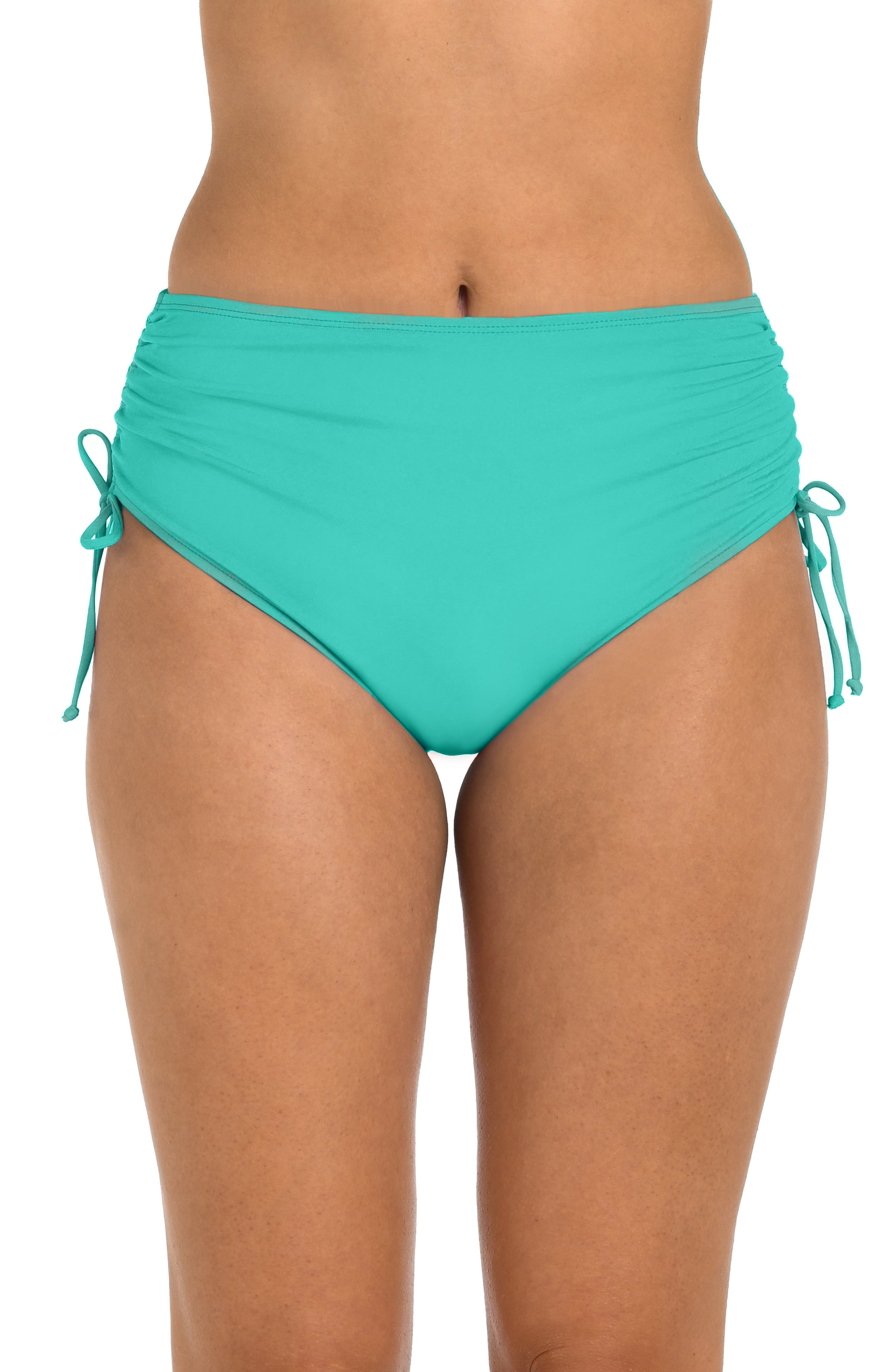24th & Ocean Solid Mid Waist Side Tie Hipster Bottom