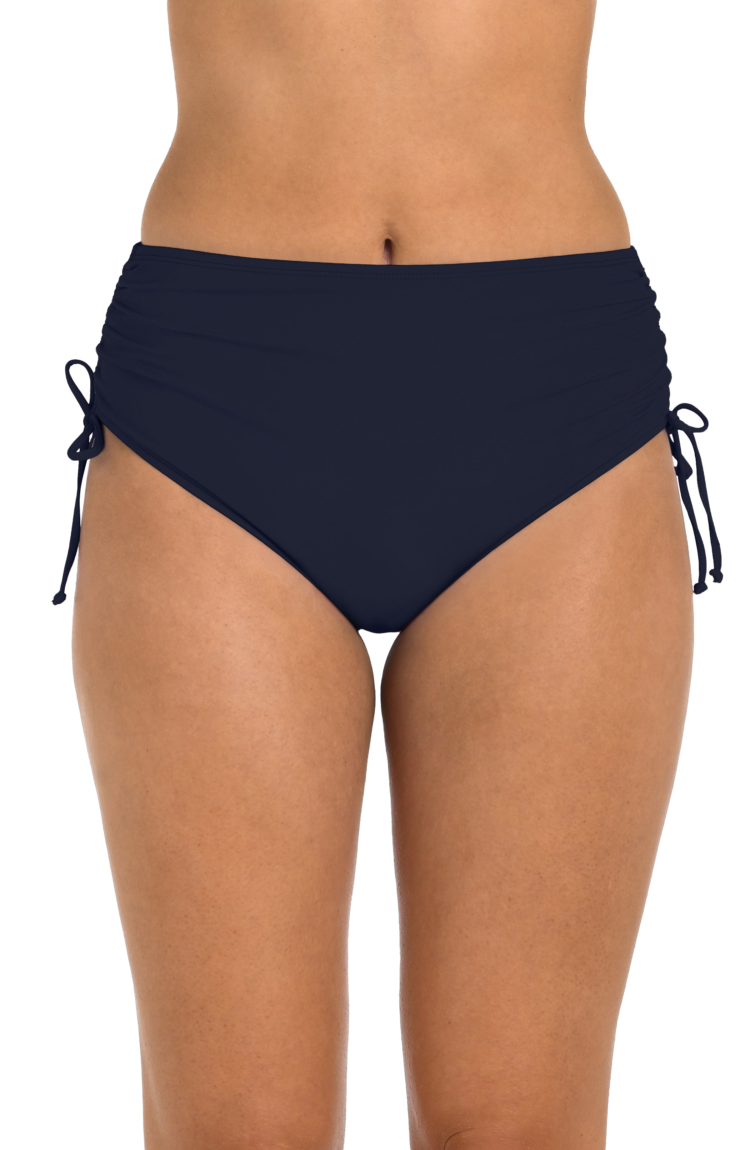 24th & Ocean Solid Mid Waist Side Tie Hipster Bottom