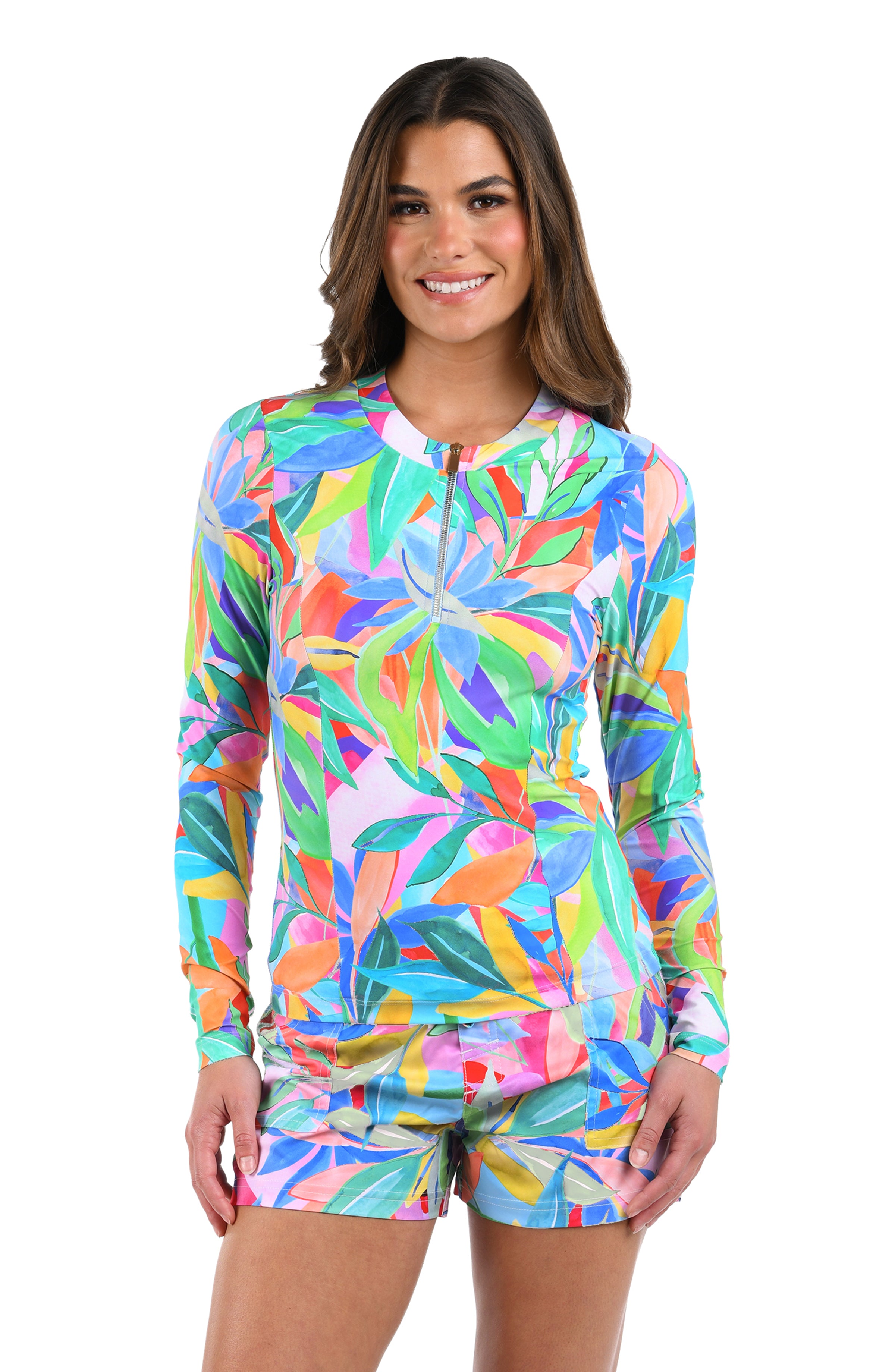 Tropi-flage Half Zip Rashguard