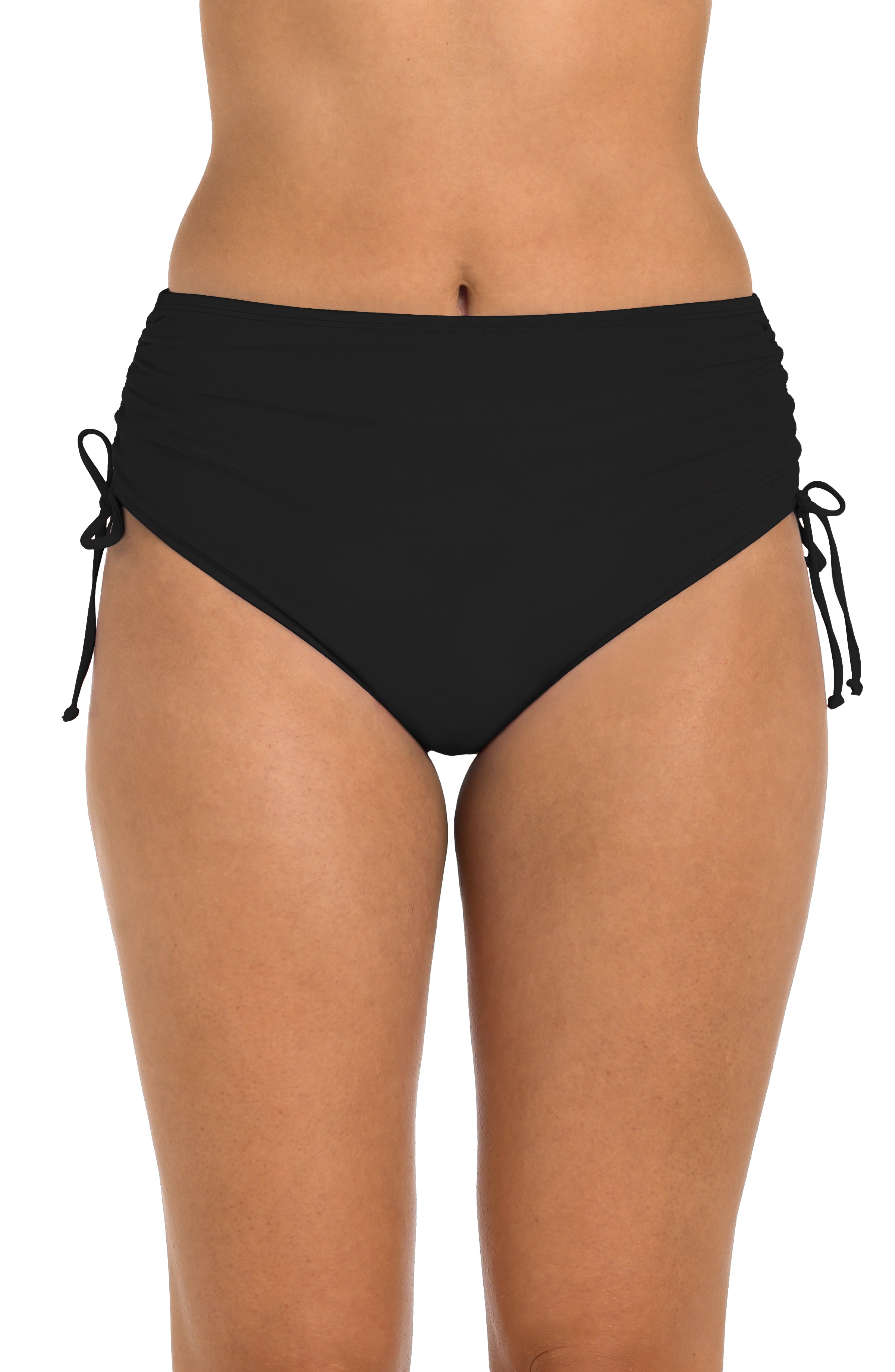 24th & Ocean Solid Mid Waist Side Tie Hipster Bottom