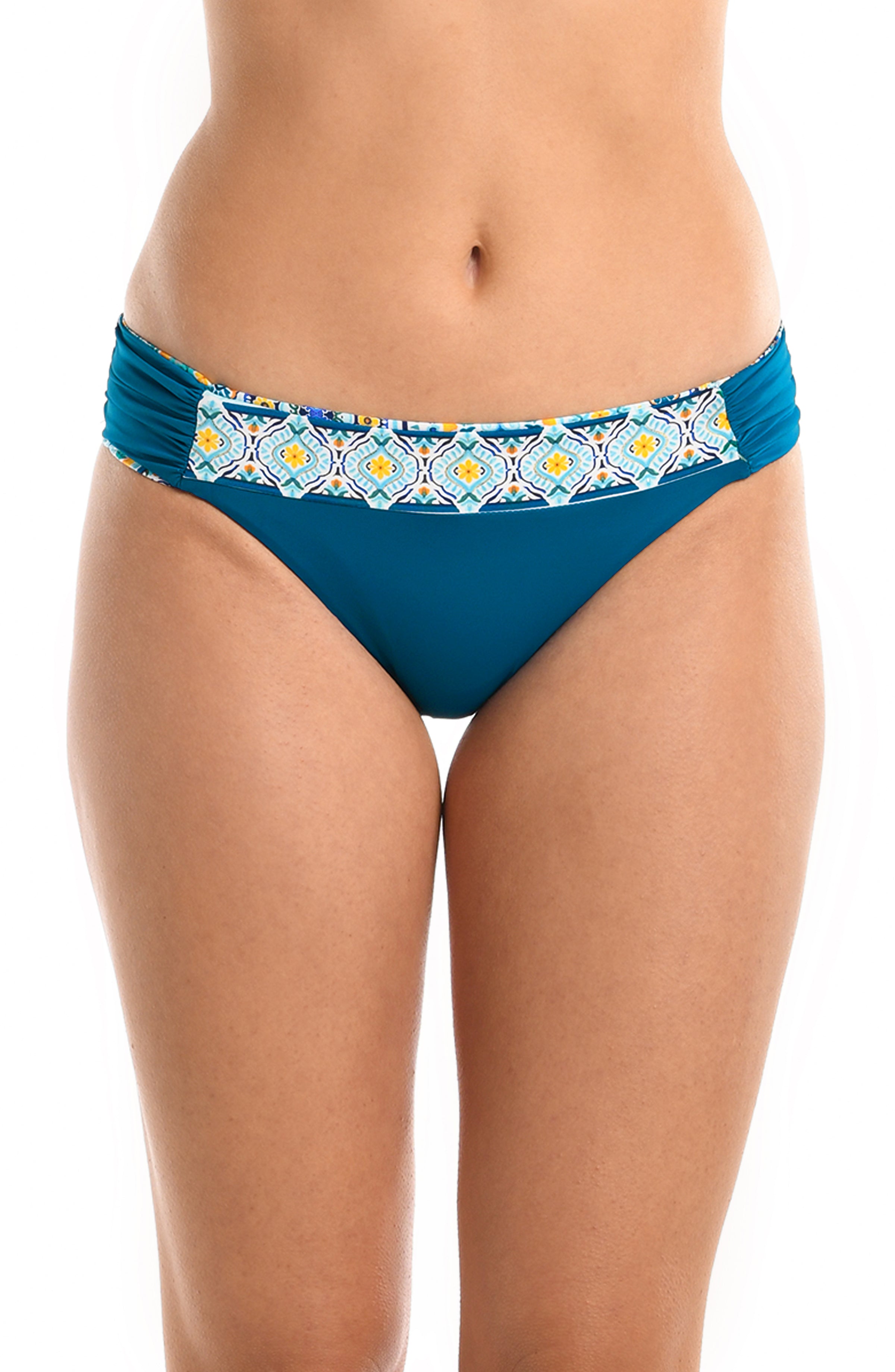 Scarf City Side Reversible Shirred Hipster Bottom - FINAL SALE