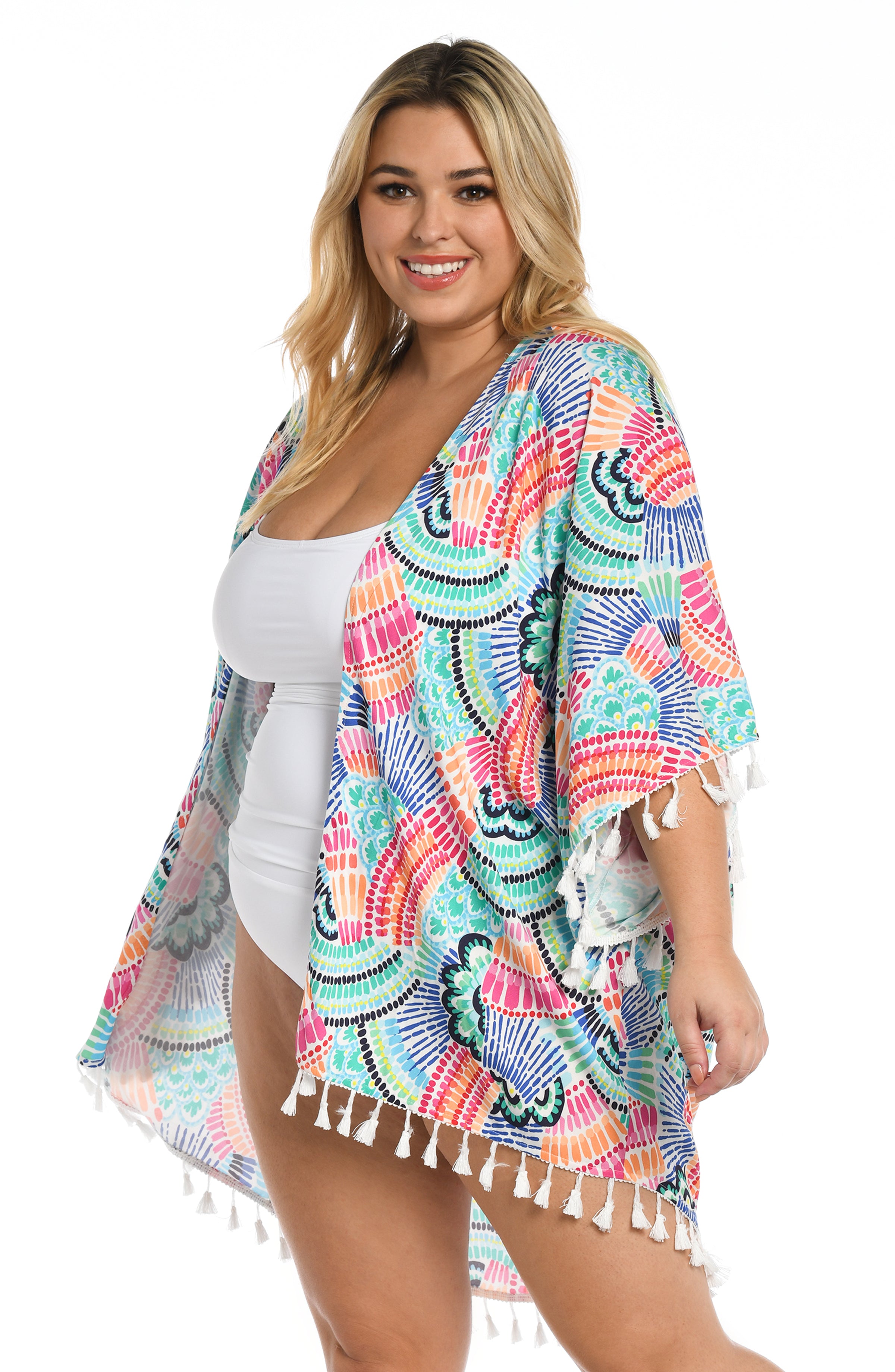 Waves Of Color Kimono - FINAL SALE