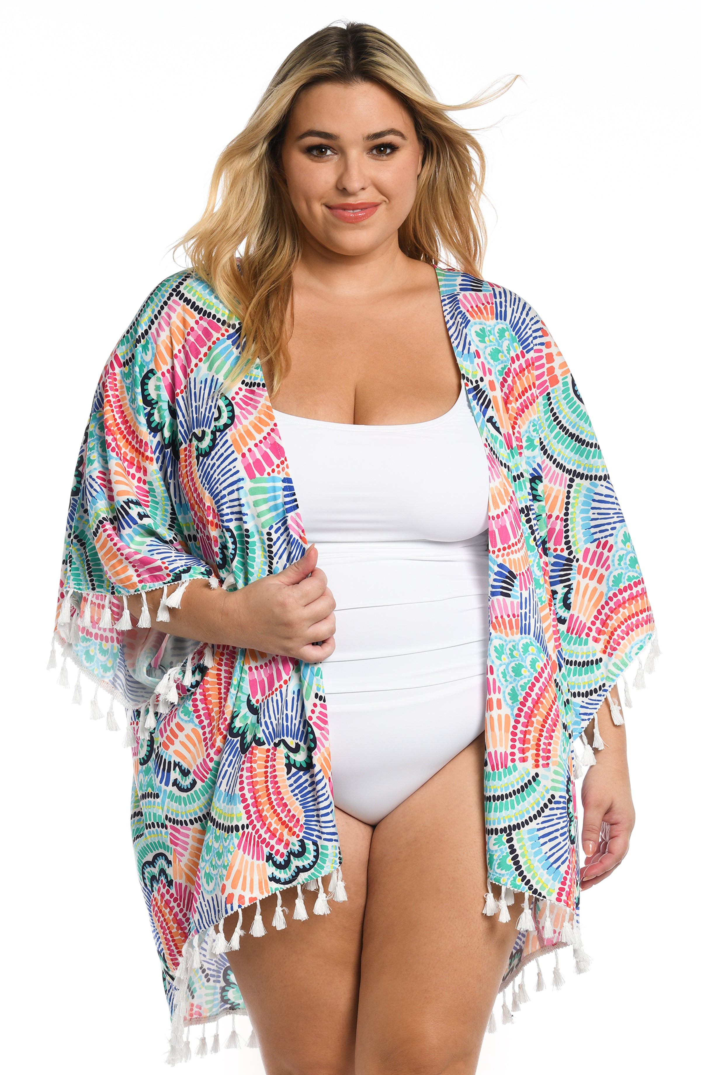Waves Of Color Kimono - FINAL SALE