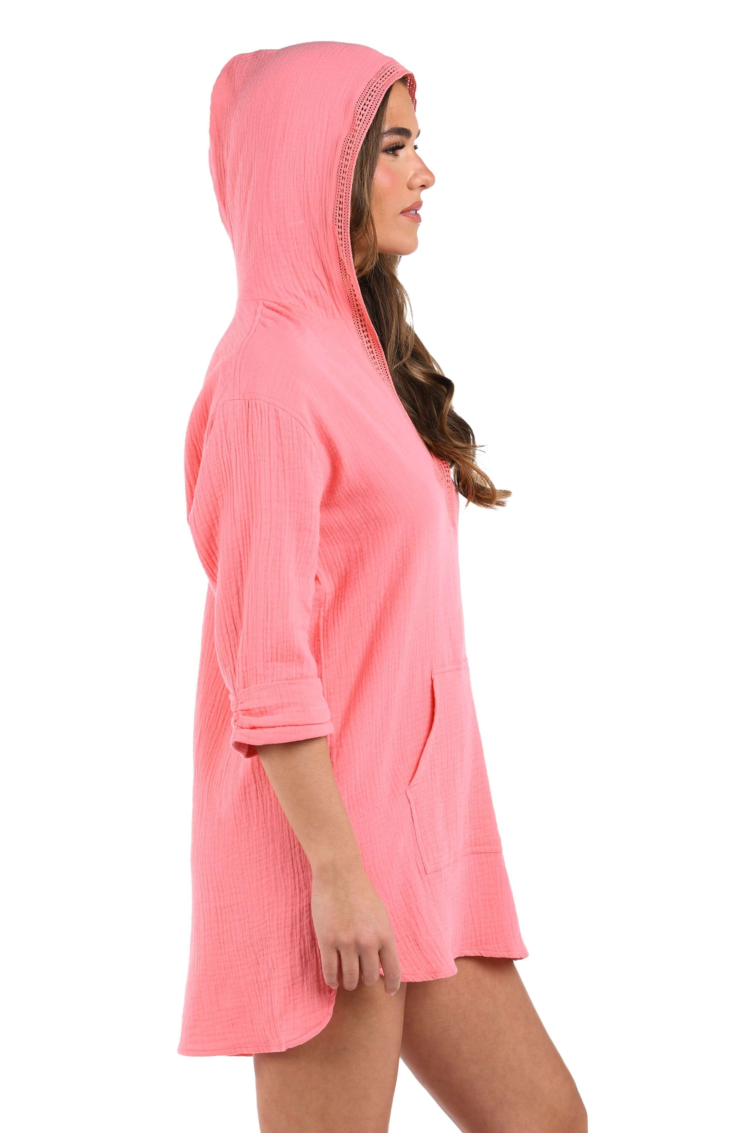 Seaside Covers Hoodie - Light Coral