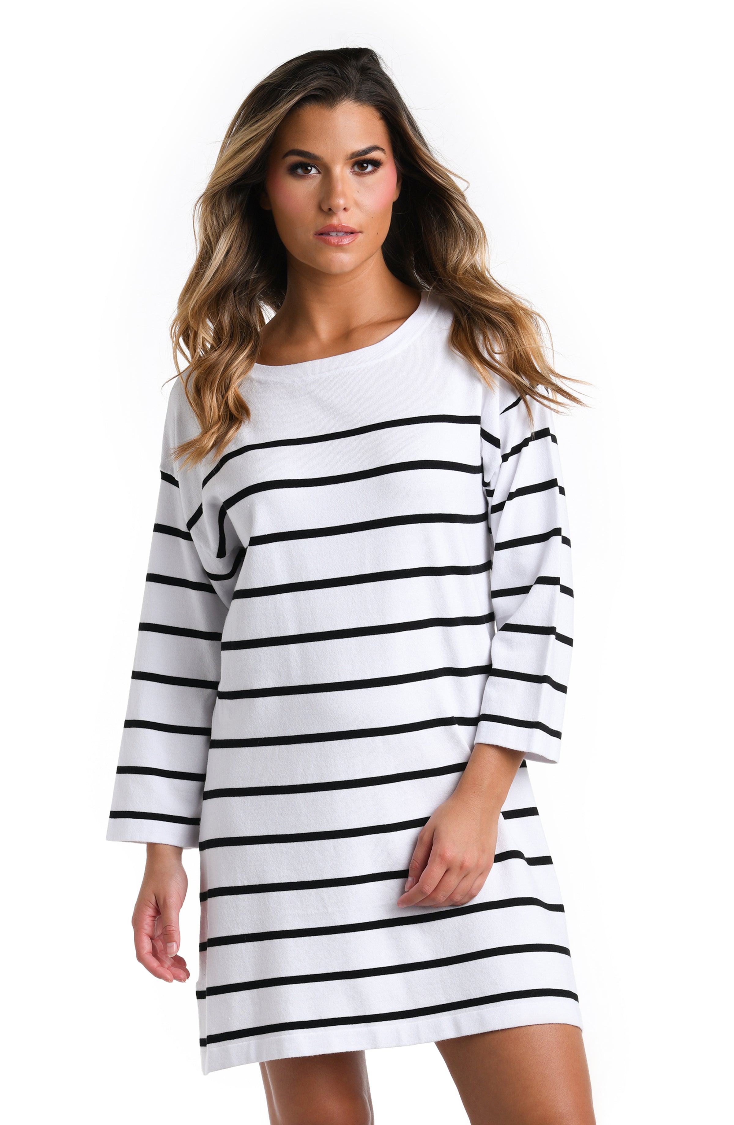 Yacht Club Boat Neck Tunic Cover Up - FINAL SALE